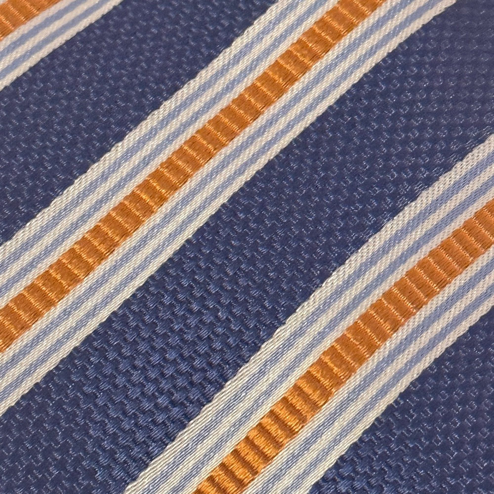Canali Elegant Blue and Orange Men's Tie